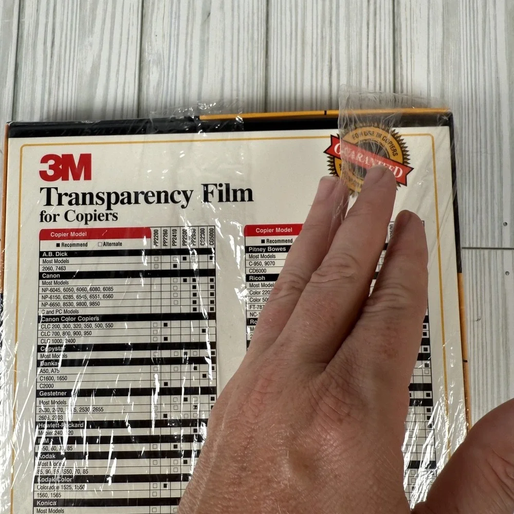 3M Transparency Film for High Temperatures Copiers NEW 100 sheets 8.5x11‎ Sealed